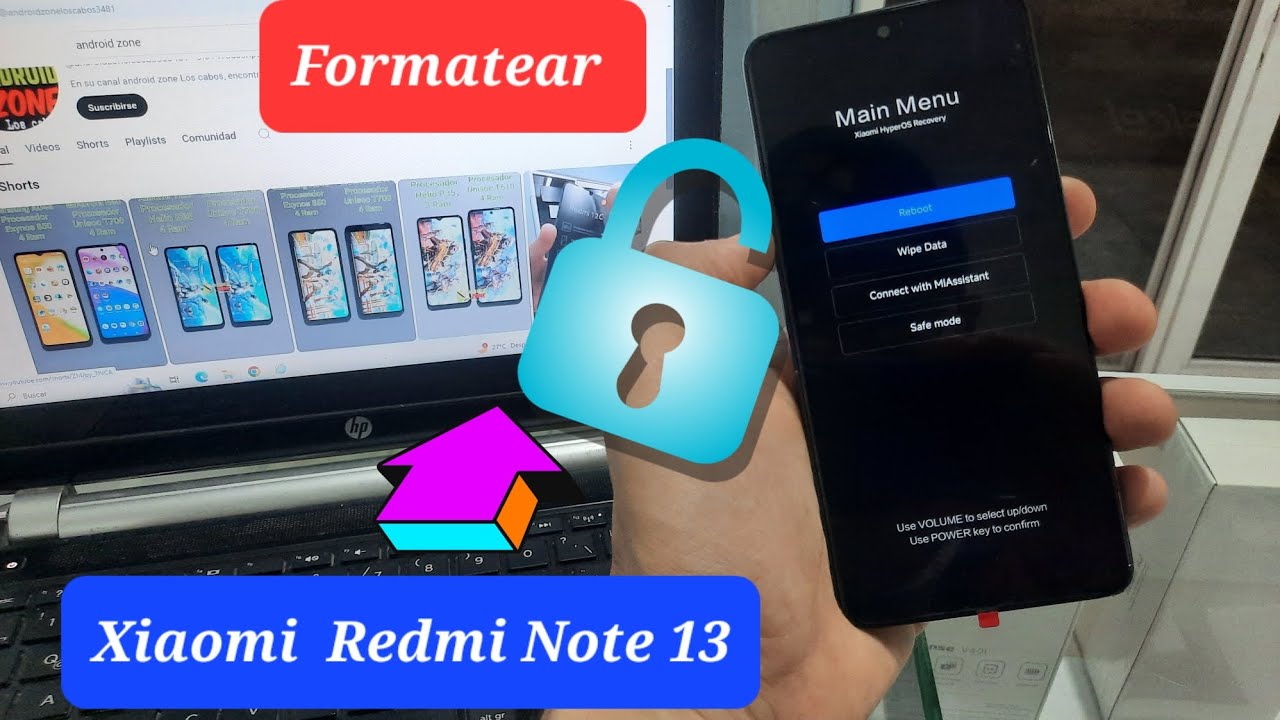 Como Quitar Pin o Patrón a Redmi Note 13 - Hard Reset
