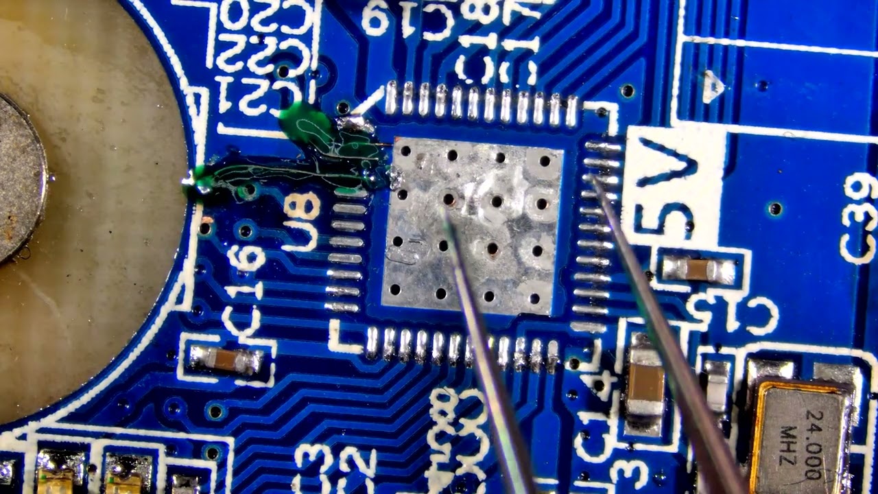 WiFi Controller Chip Resoldering on LED Display Board | Trace Repair Guide