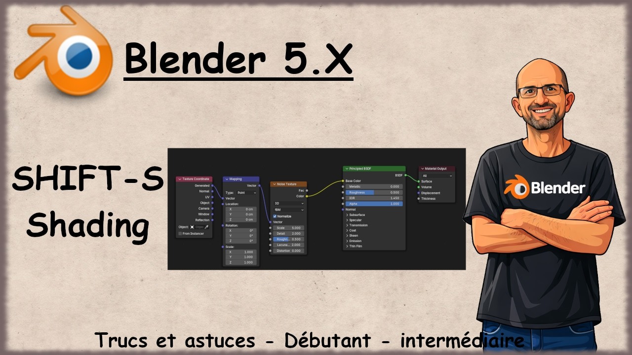 Blender 4/5.X Tuto Français - Trucs et astuces - Swicth - SHIFT S  (Episode 35)