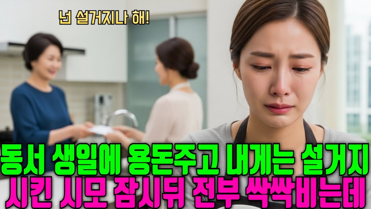 동서들 생일에 돈봉투주고 내게는 설거지만 시킨 시모, 잠시뒤 며느리의 한마디에 시댁식구들 싹싹비는데 │고부갈등 고부사연 사이다사연