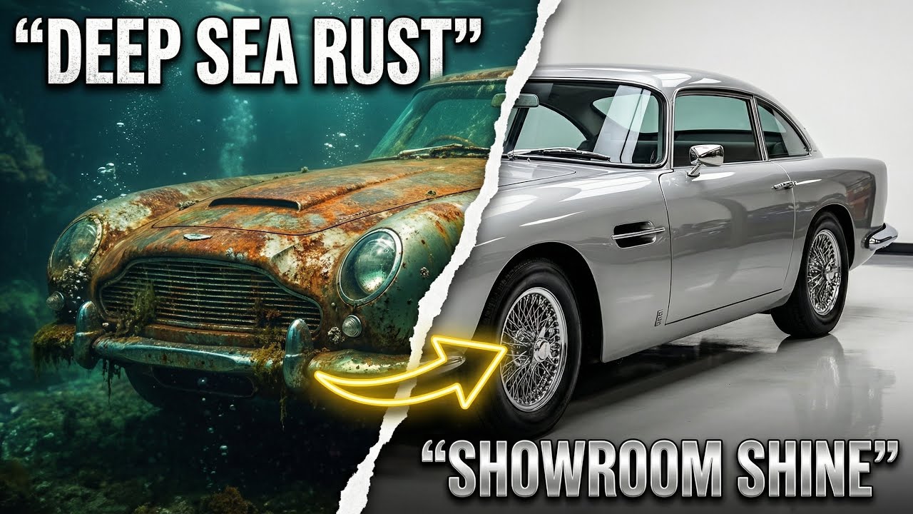 We Found This Aston Martin Underwater…Then Restored It! (ASMR) || 1964 Aston Martin DB5 restoration￼