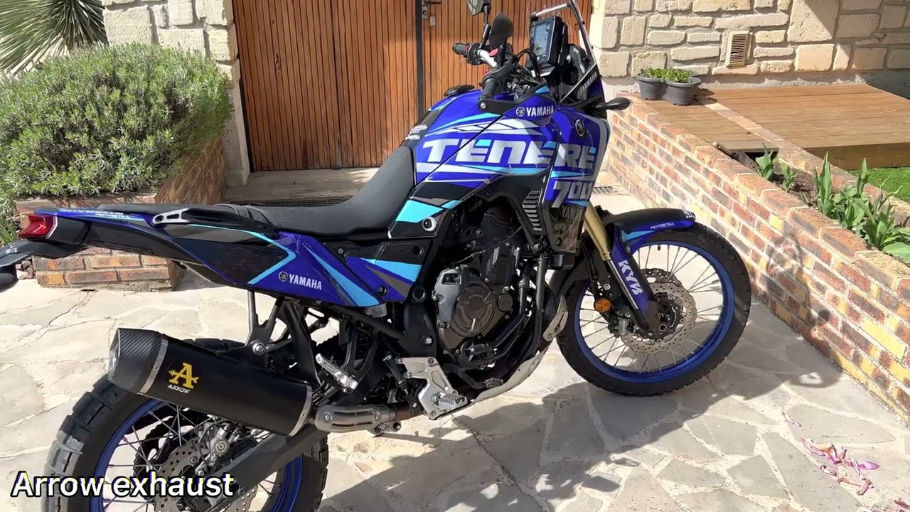 Tenere 700 2021 ARROW EXHAUST vs STOCK vs NO DB KILLER / 4K