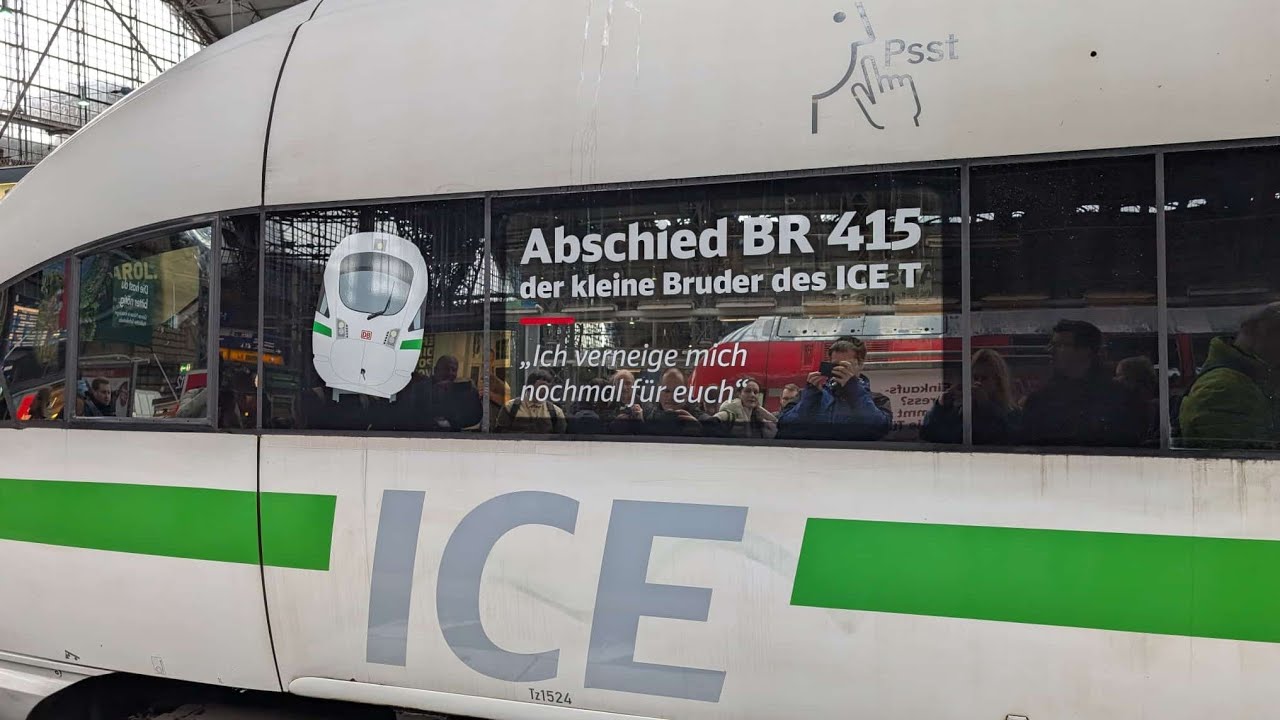 Ausfahrt BR 415 in Frankfurt (Main) von Leipzig nach der Abschiedsfahrt