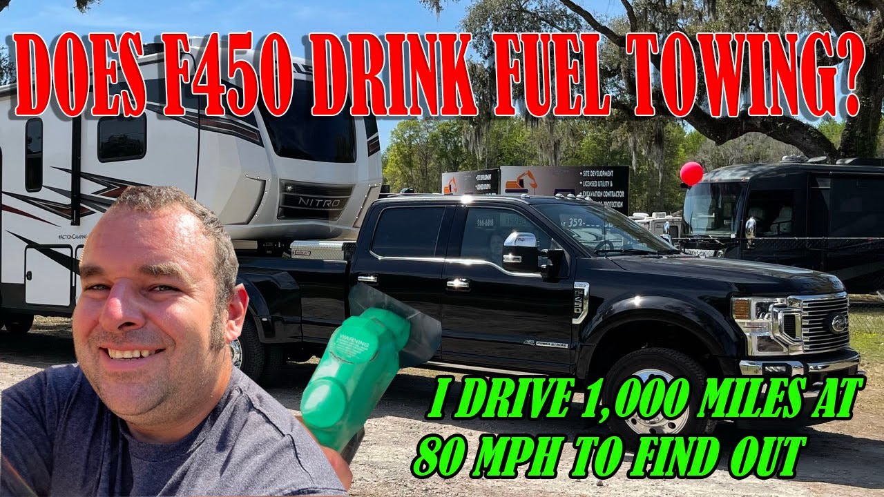 Hand Calculated Ford Super Duty F450 Powerstroke Highway Towing Fuel Mileage 1000 Mile Test