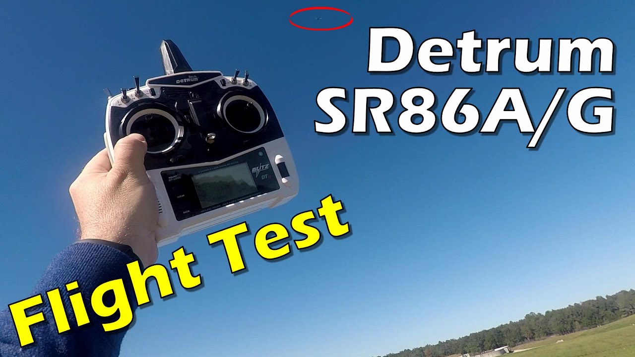 Тест автопилота для возврата на базу радиоуправляемого самолёта - Detrum SR86A/G