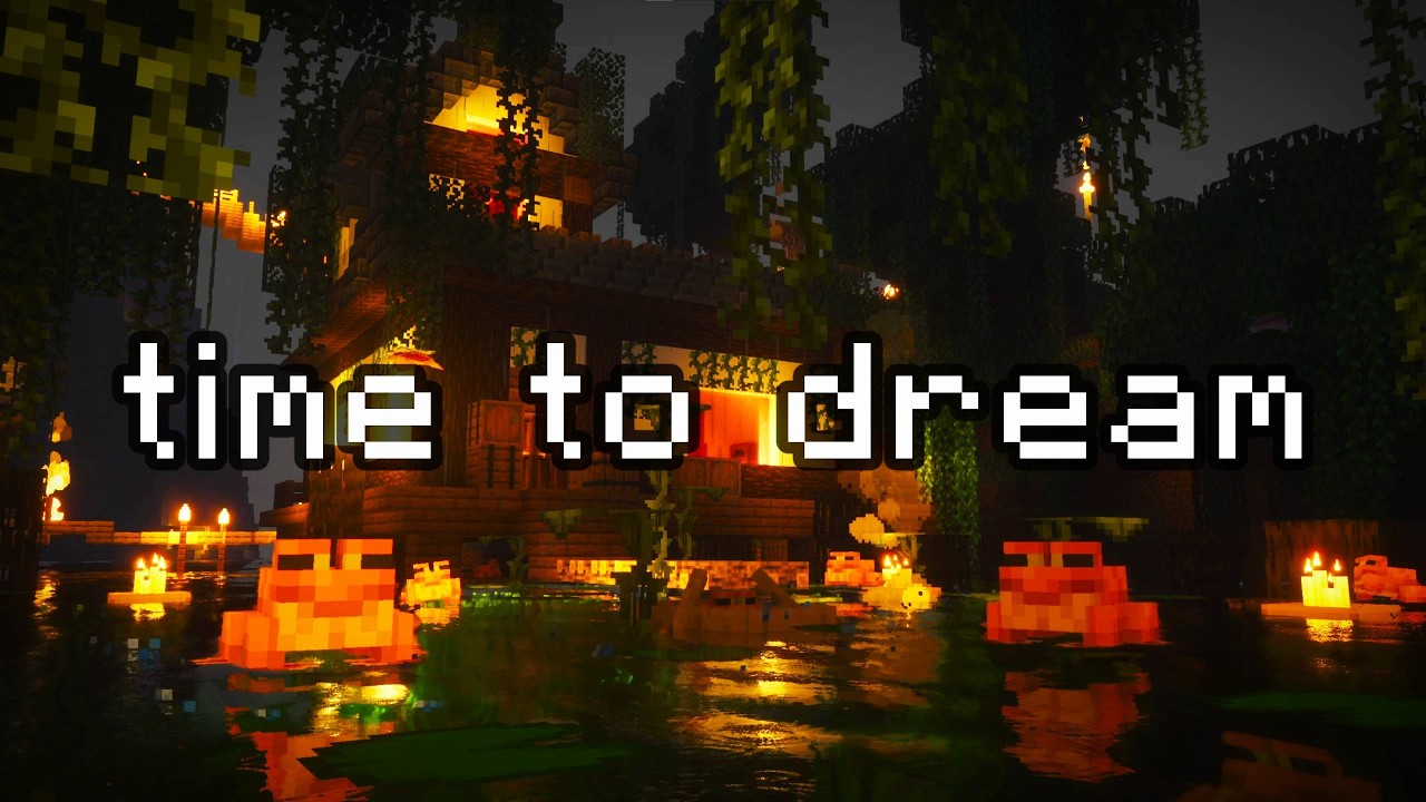 mind at peace, ready to sleep... (minecraft music, heavy rain & water)
