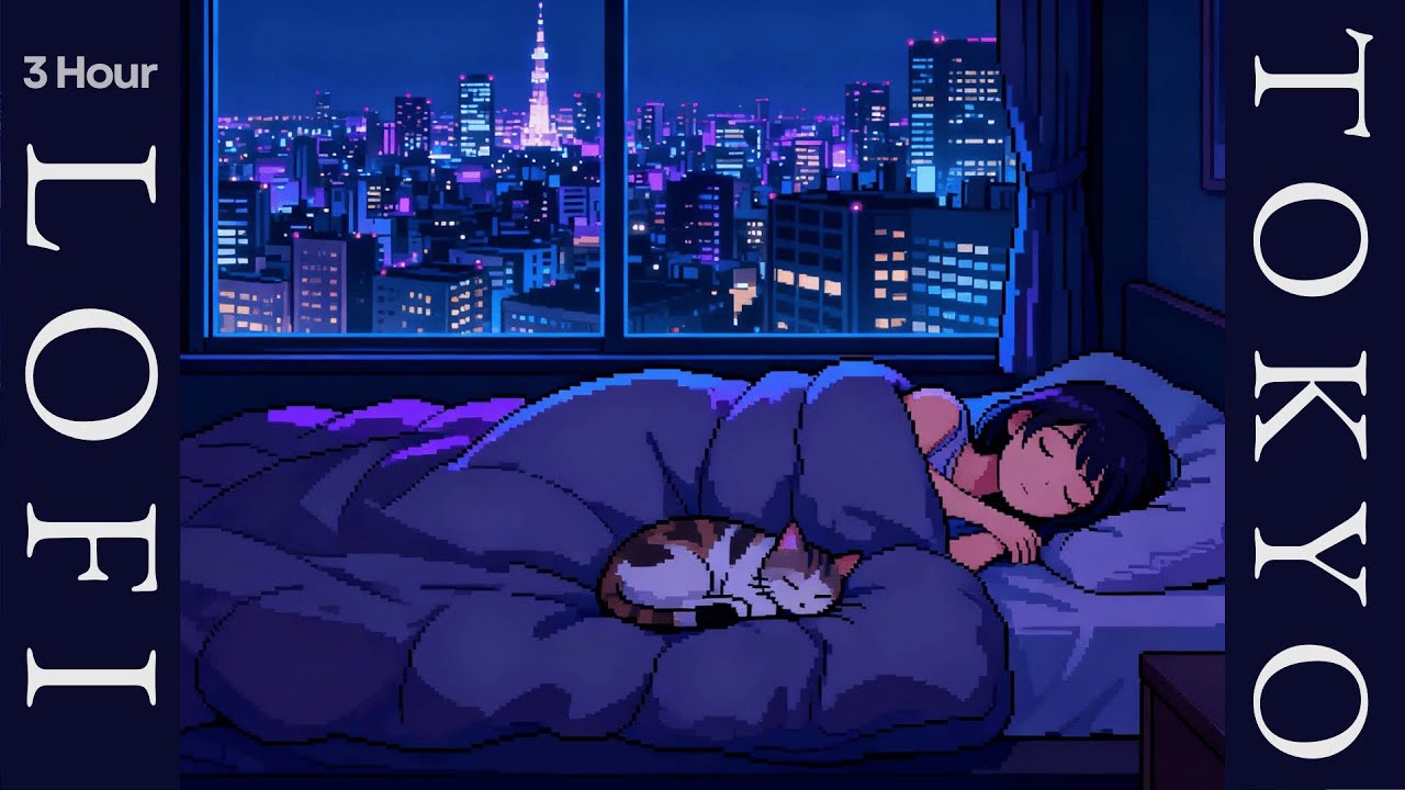 Tokyo High-Rise Lofi 🌃 Sleeping City View Bedroom | Deep Sleep & Relax