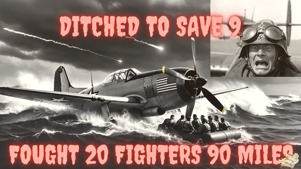 P-47 Pilot Flew 90 Miles Fighting 20 Fighters – Then Ditched in Ocean to Rescue 9 Stranded Crew!