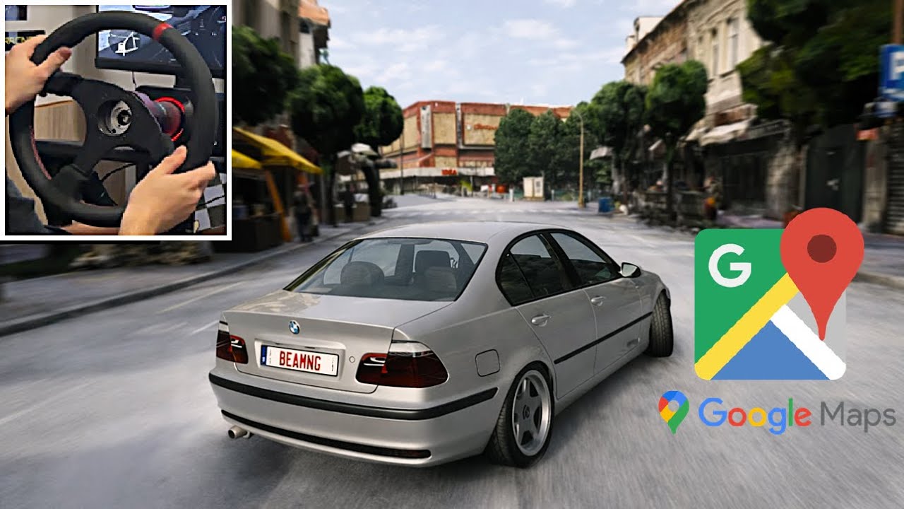 BeamNG Google Maps MOD drifting