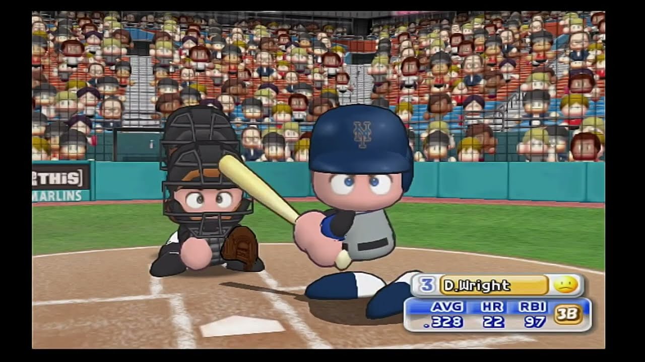 MLB Power Pros 2008 (Wii) (Florida Marlins Season) Game #107: NYM @ FLA