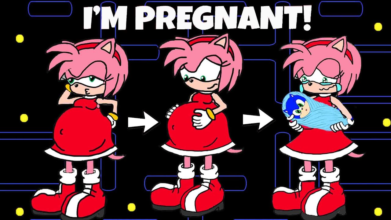 Oh no! Amy Pregnant? Sonic became Dad | Pacman Stop Motion Game