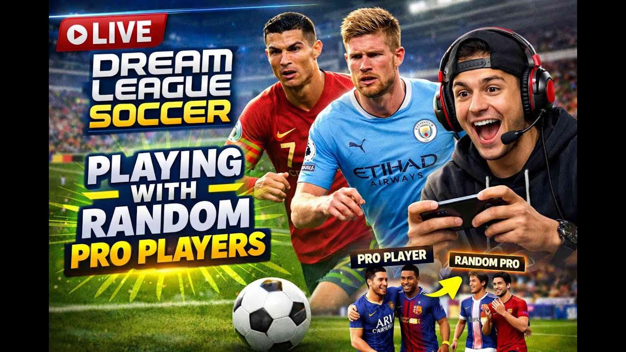Dream league soccer ⚽ live/ playing with random pro 🕴️