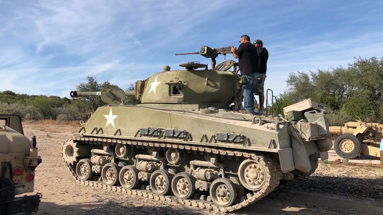 Firing M2 off a M4A1 76mm main gun at DriveTanks.com