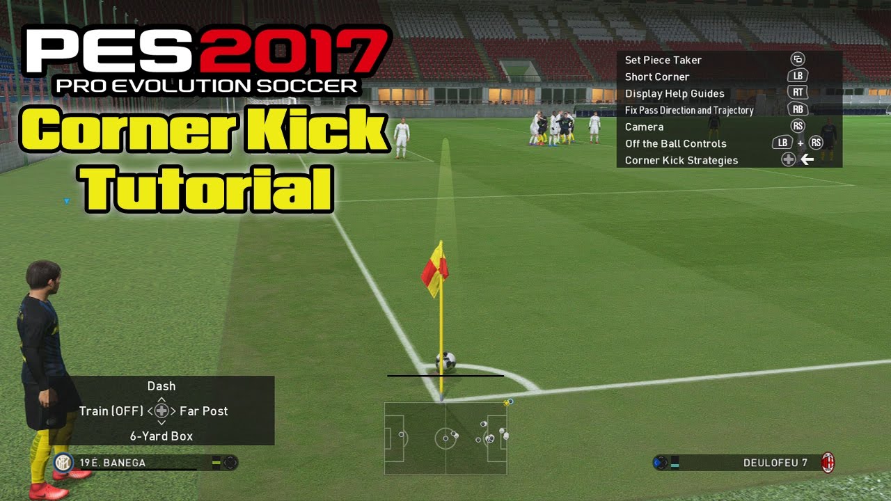 PES 2017 Corner Kick Tutorial - Easiest way to score from a corner (Dash)