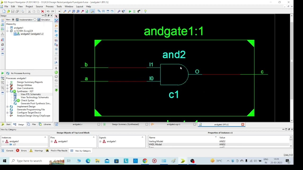 Verilog code for AND gates in Xilinx, Verilog basics, AND gate, Xilinx Tutorial, Verilog code