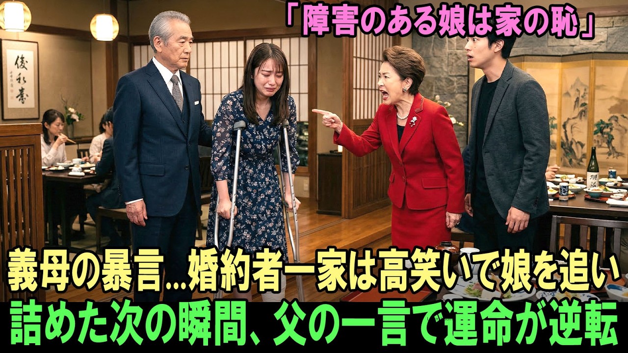 婚約者の母『障害者は嫁に要らない』暴言の数分後…財閥会長の父が破談宣言、地獄の逆転劇