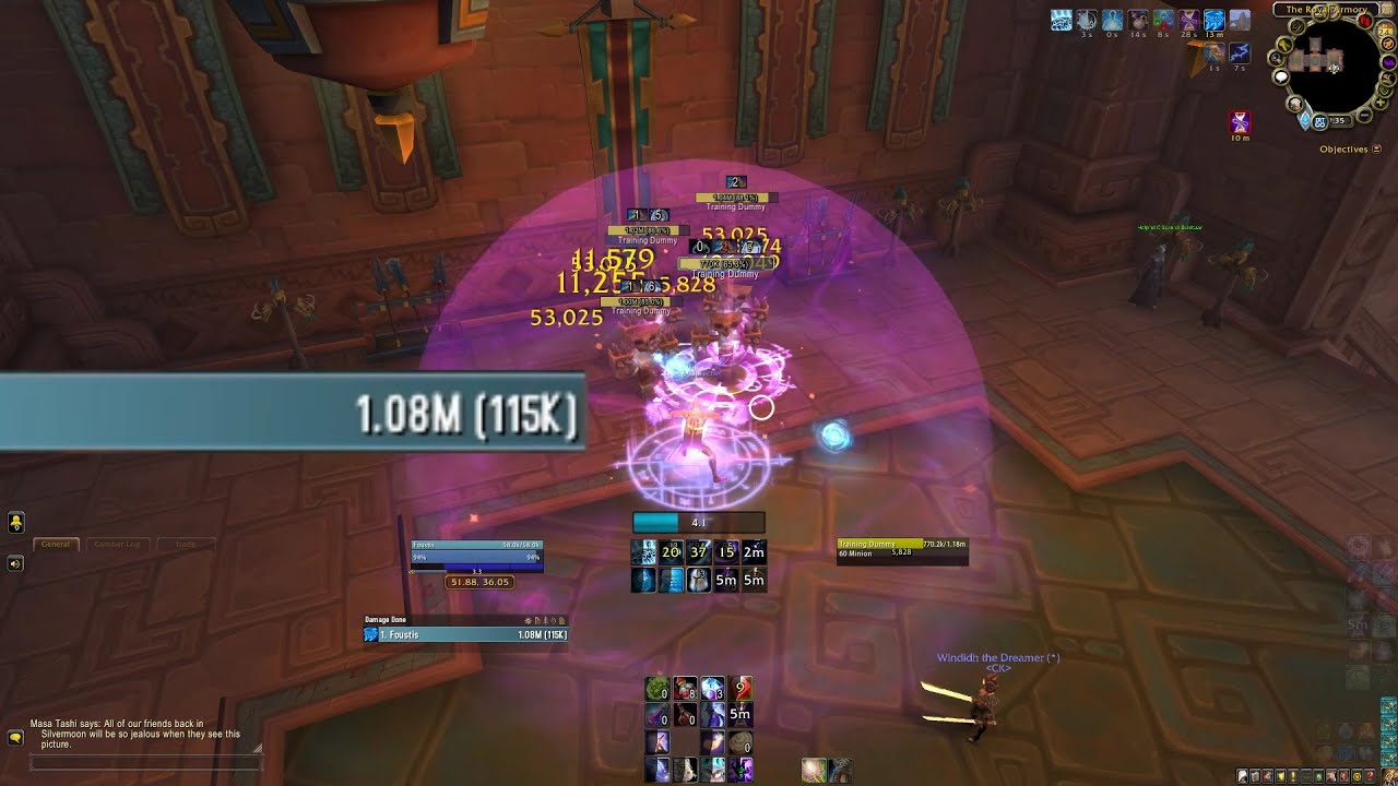 Arcane Mage 9.2 Double Leggo 115k dps Dummy