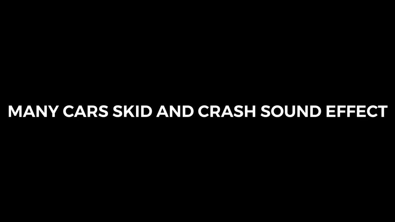 Many Cars Skid And Crash Sound Effect