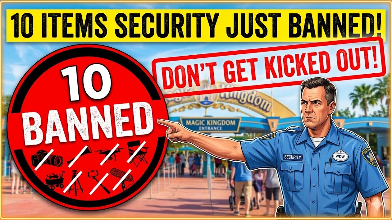 10 Items Security BANNED at Disney World  (Don't Get Kicked Out!) 🎥🚫🛑