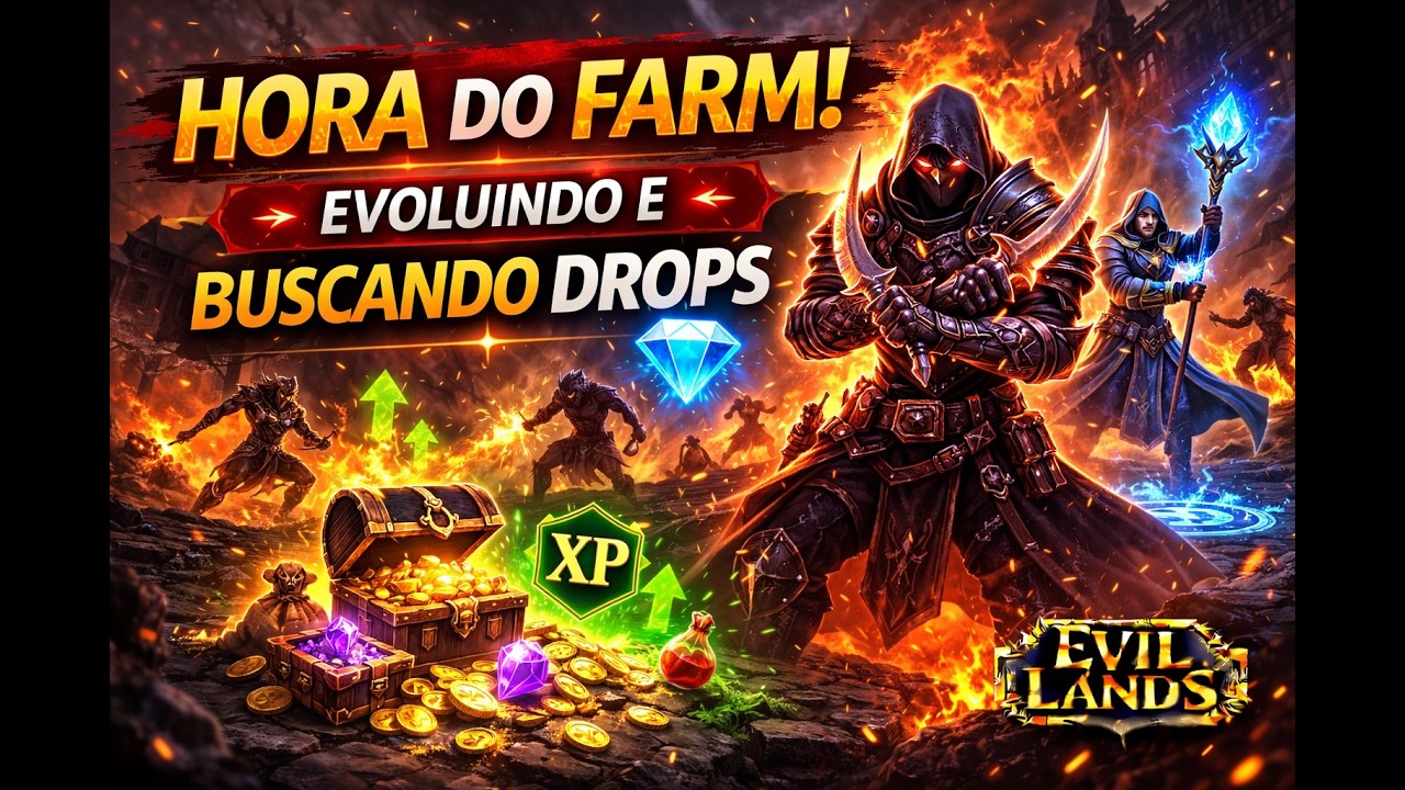 Hora do Farm! Evoluindo e Buscando Drops 💎 | Evil Lands