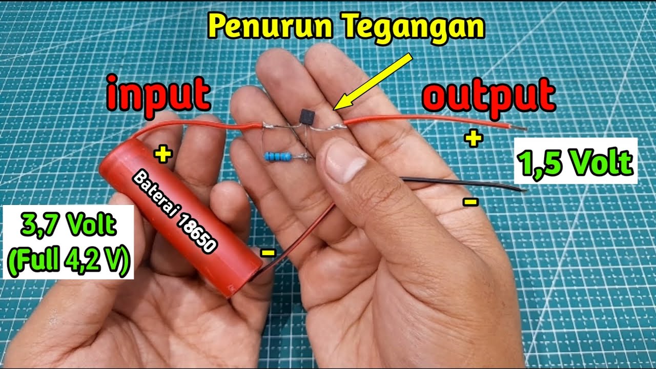 Sangat Mudah !! Menurunkan tegangan baterai 18650 menjadi 1,5 volt