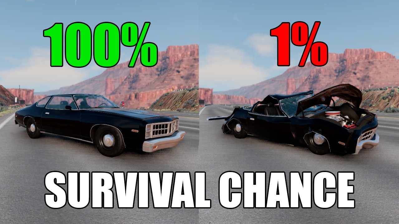 Realistic Survival Chance Crashes #2 | BeamNG.drive