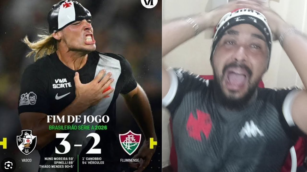React (Reações) Vasco 3x2 Fluminense Brasileirão 2026/ melhores momentos 