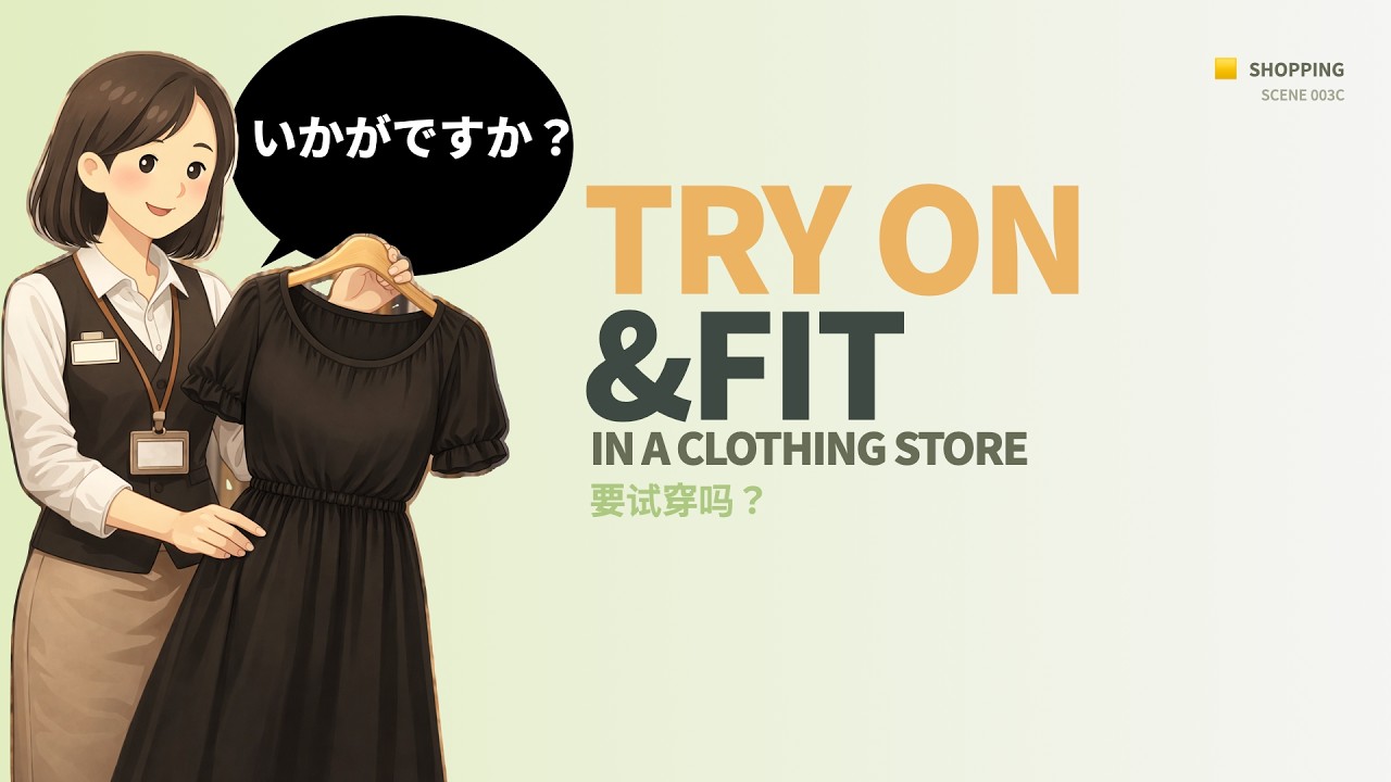 Scene 09C: How to Try on Clothes in Japanese | Clothing Store Conversation