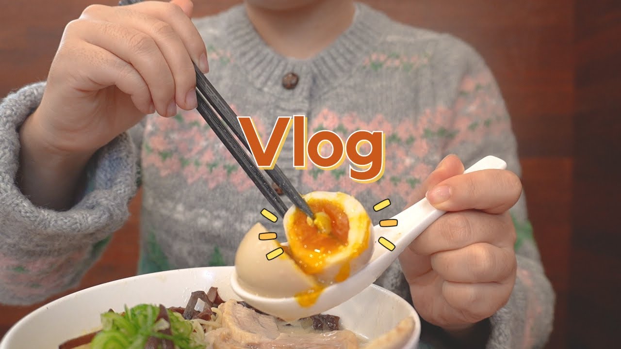 VLOG. 첫 브이로그, 식단관리할 때 라멘 먹는 법(합정 오레노라멘)
