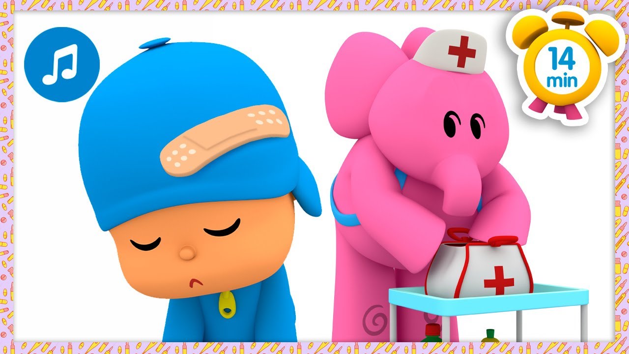 🤧 Boo Boo Song + More Nursery Rhymes & Kids Songs [ 14 minutes ] | Pocoyo