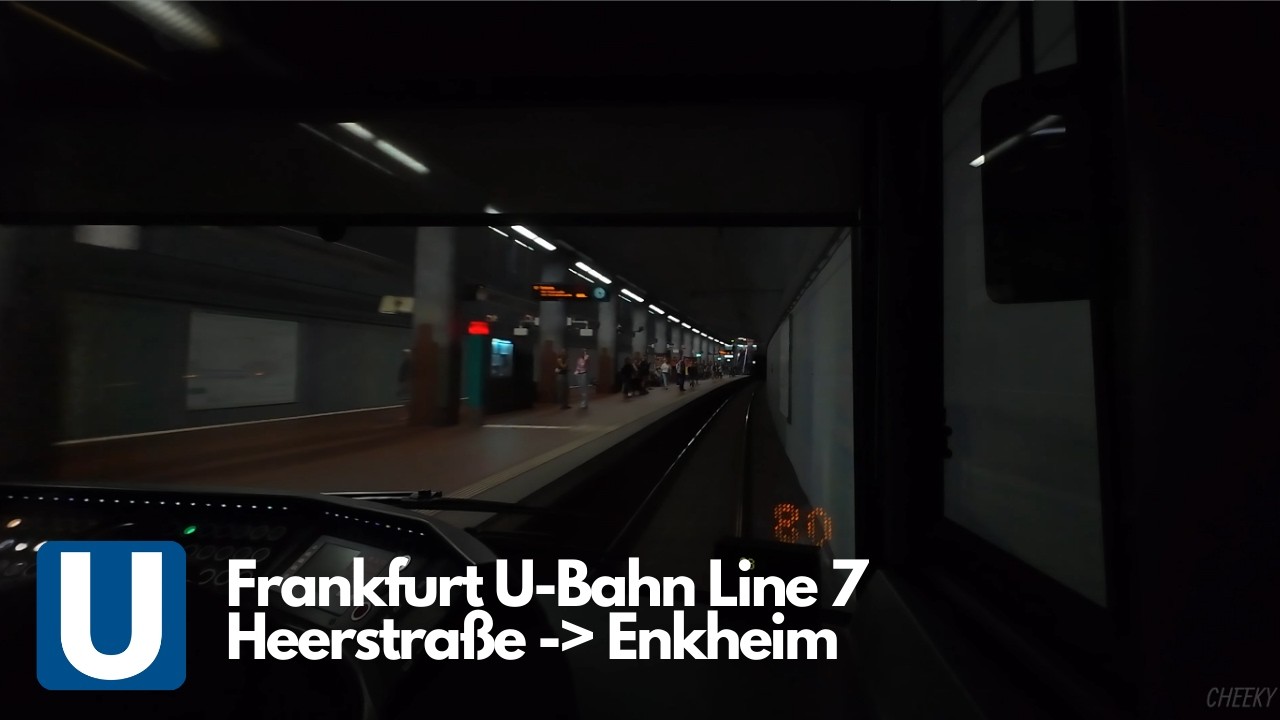 Frankfurt Ubahn Line 7 Full Cab View (Heerstraße - Enkheim)