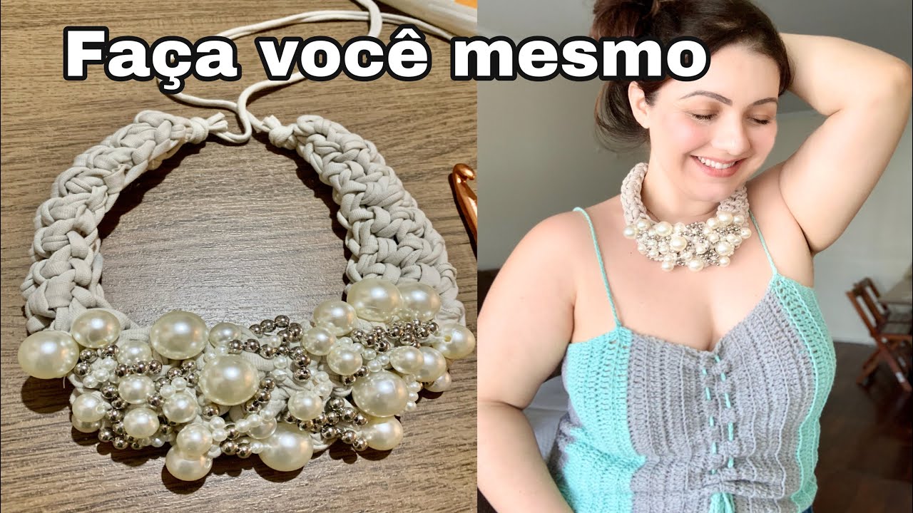 Colar de fio de malha  “Gabi “