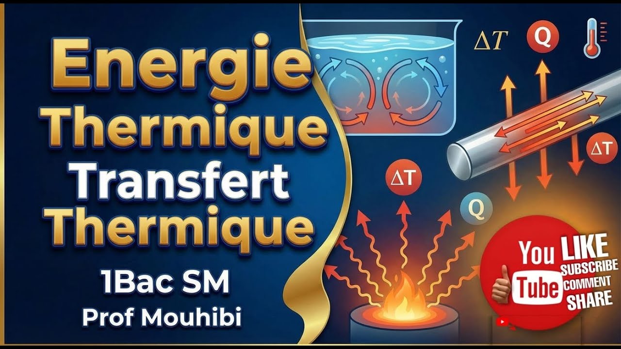 Énergie thermique & Transfert thermique | Cours complet + Exercices d’application | 1BAC