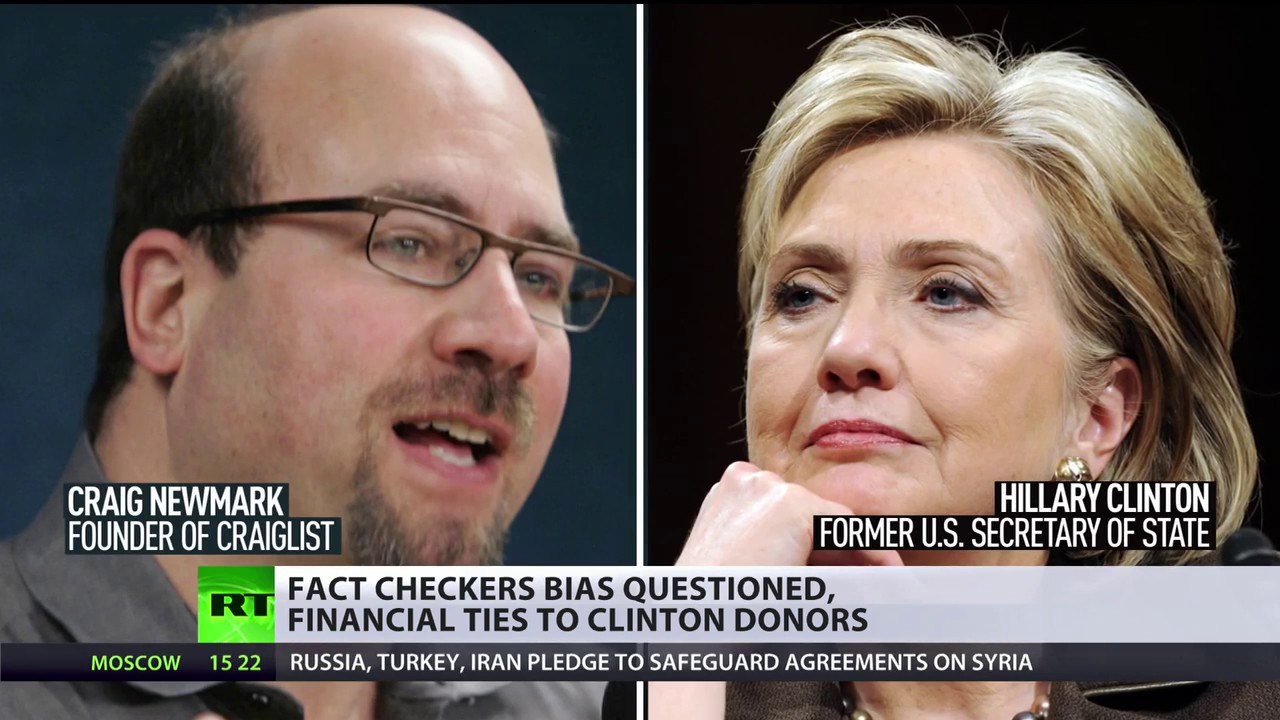 Fake news crusade:  Facebook fact checkers have financial ties to Clinton donors