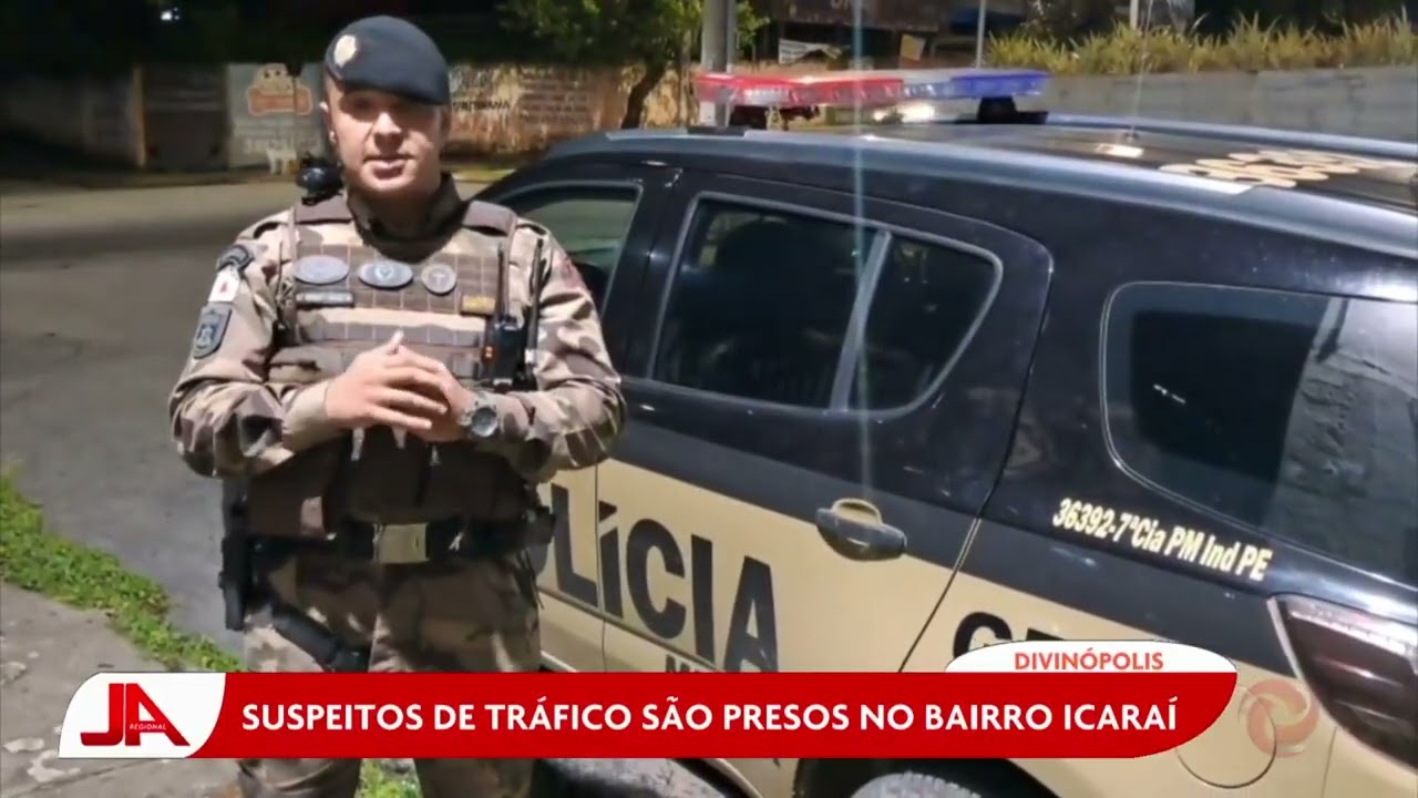 Divinópolis: Suspeitos de tráficos são presos no Bairro Icaraí