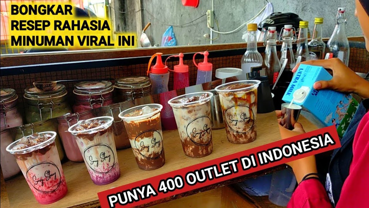 JELAS,DETAIL DAN LENGKAP SAMPAI TAKARAN!!! BONGKAR RESEP ES VIRAL KEKINIAN PUNYA 400 LEBIH OUTLET
