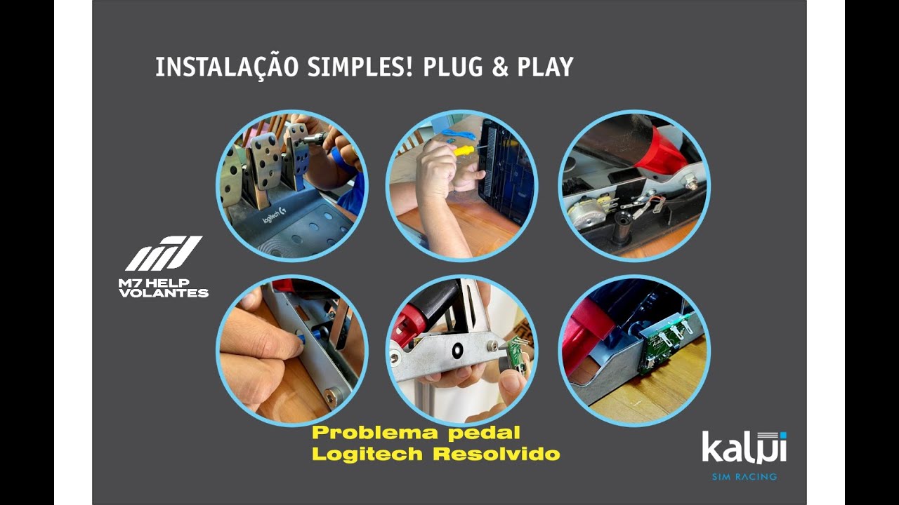 instalação sensor kalui pedal logitech PC Video game #simuladores #logitech