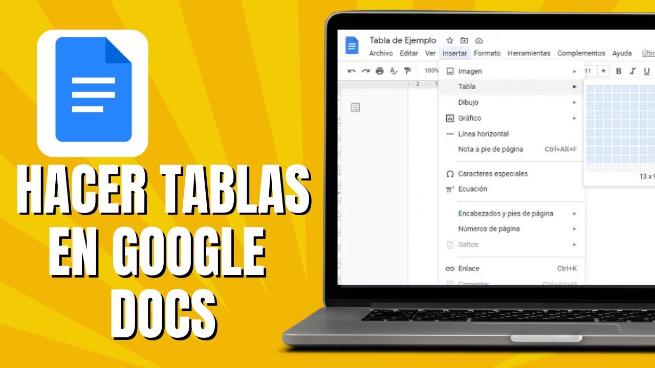 C&oacute;mo HACER TABLAS En GOOGLE DOCS