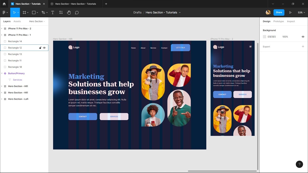 Hero Section Tutorial using Figma - Practical Knowledge
