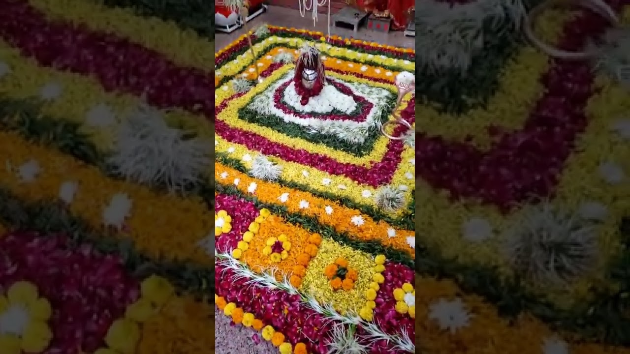Shivji shringar # Mahadev temple decoration with flowers