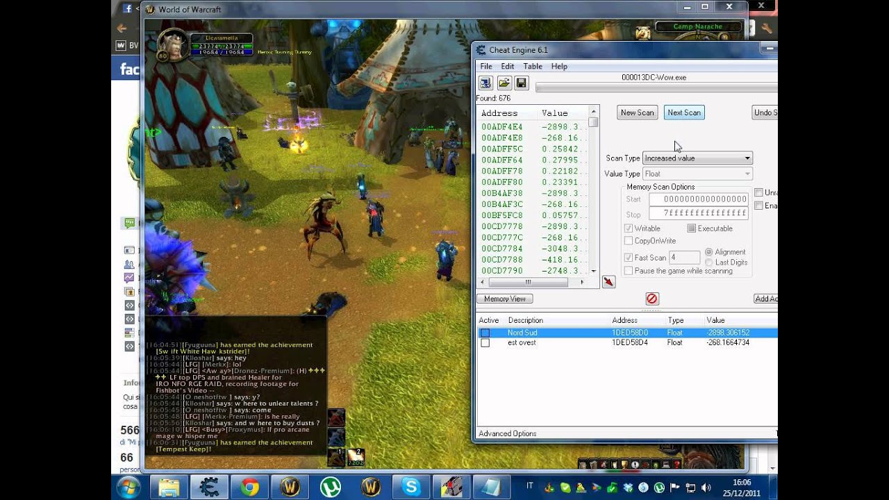 World Of Warcraft 3.3.5a 25/12/2011 Teleport HACK - Cheat Engine