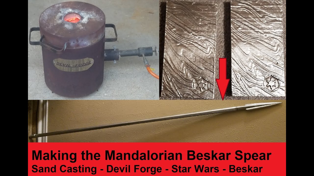 Making the Mandalorian Beskar Spear - PetroBond - Sand Casting - Devil Forge - Star Wars - Spear