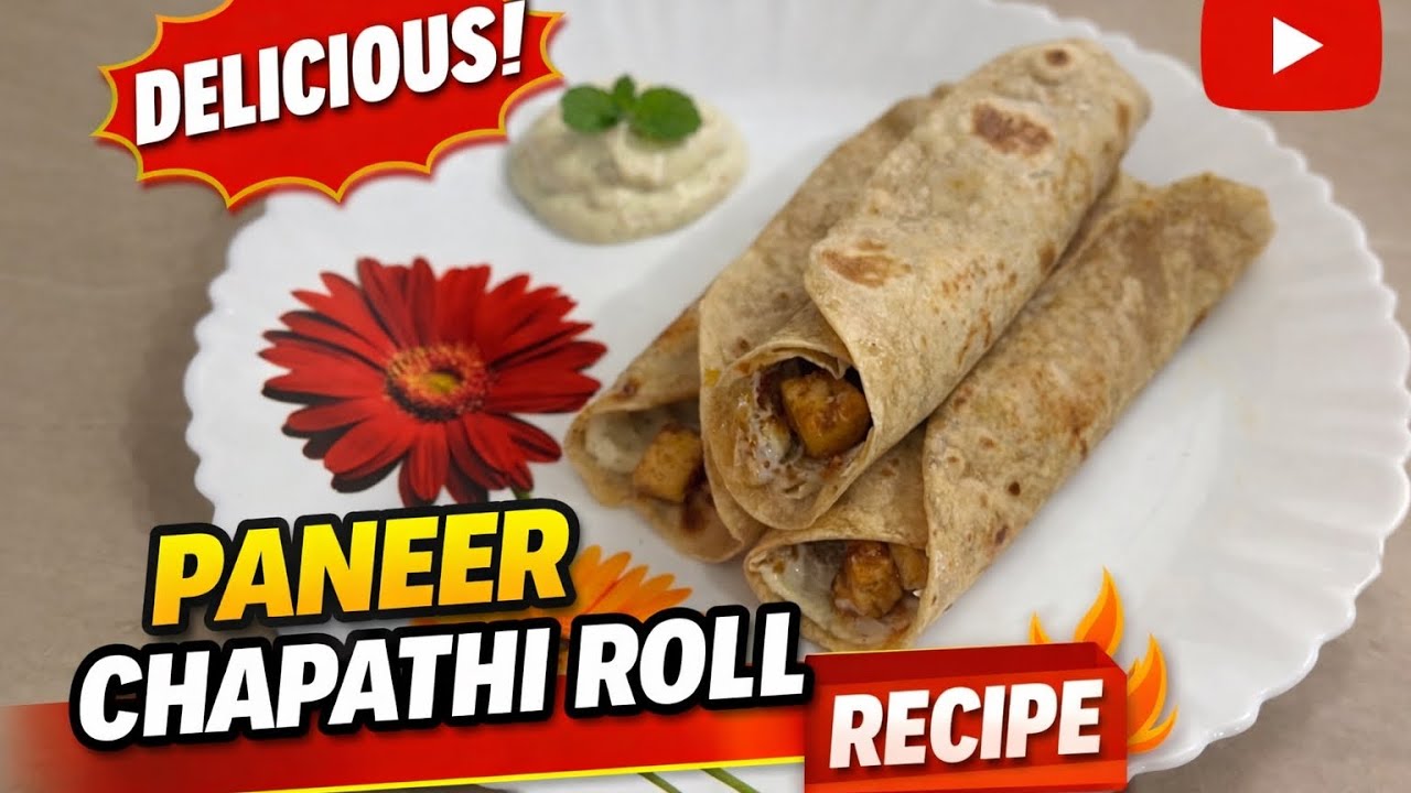 Paneer Chapathi Roll Recipe in Tamil 🔥 | 15 Mins Receipe | Kids Special 🧈🌮