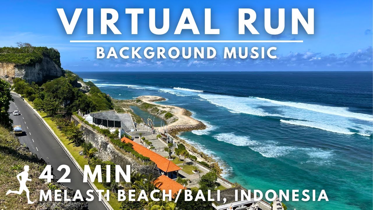 Virtual Running Video For Treadmill With Music in #Bali #MelastiBeach #virtualrunningtv #virtualrun