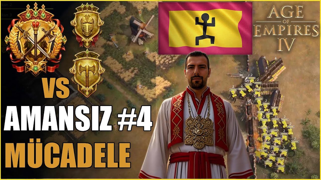 Age of Empires IV 1 FATİH vs 2 Gold? AoE4 Mali Öncü Taktiği - 1v2 Amansız Mücadele #4  | AoE4