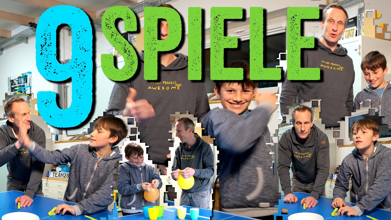 Einfach, g&uuml;nstig, kurzweilig, spa&szlig;ig: 9 SPIELE Ideen f&uuml;r KINDER DRINNEN  | DIY | Geburtstag | Winter