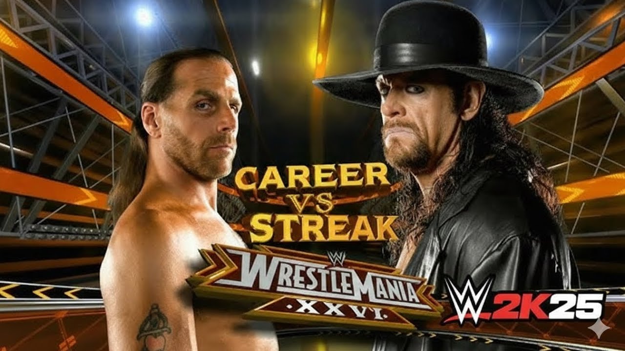  The Undertaker Vs Shawn Miachels Streak Vs Carrer Wrestlemania26 #wwe #wwe2k25 #wrestlemania