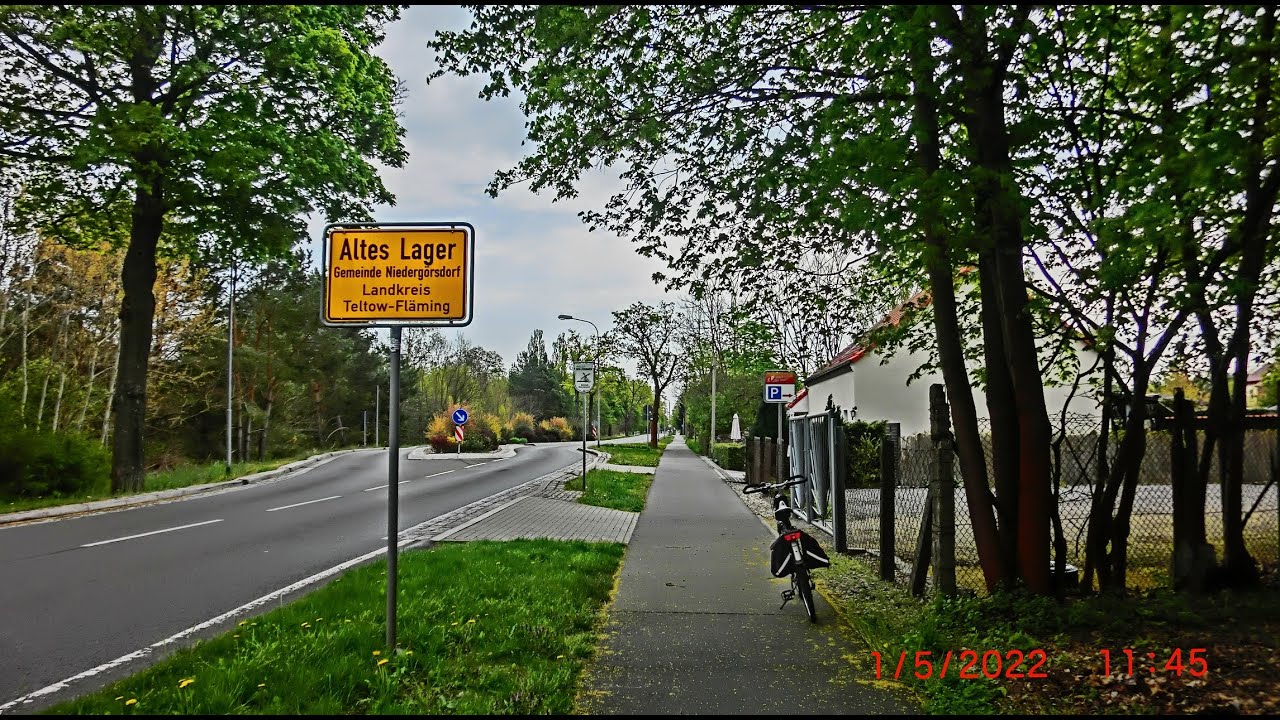 Altes Lager.Oт въезда со стороны Treuenbrietzen к аэродрому через ЖД переезд 1.05.2022