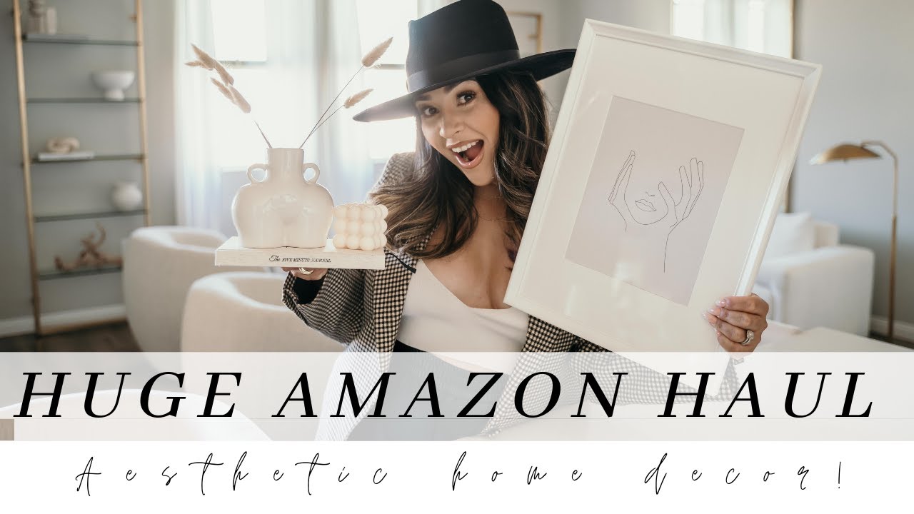 HUGE AMAZON HOME DECOR HAUL 2021 I  AESTHETIC NEUTRAL DECOR !