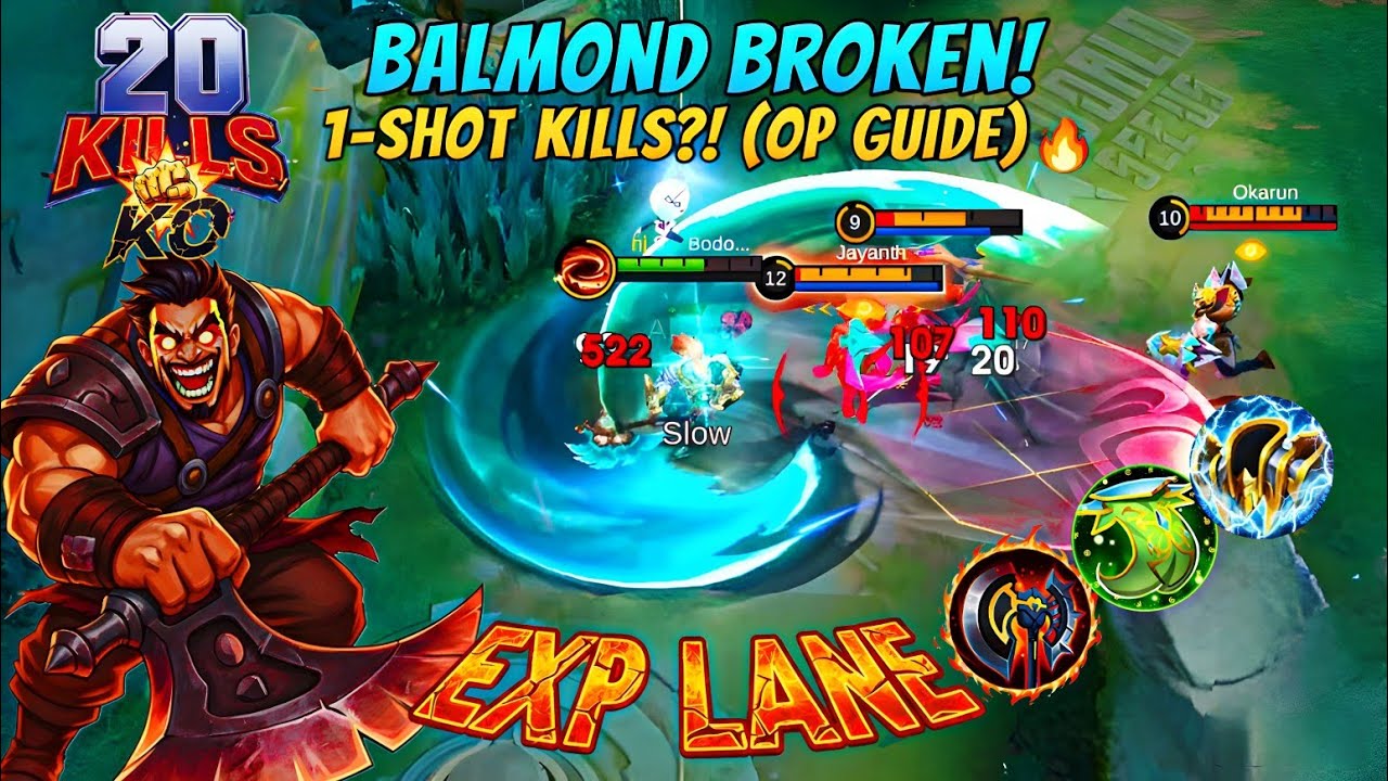 20 KILLS BALMOND EXP LANE LIFESTEAL ABUSE | BUILD TOP 1 GLOBAL BALMOND